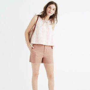 Madewell raw hem twill short in dusty rose